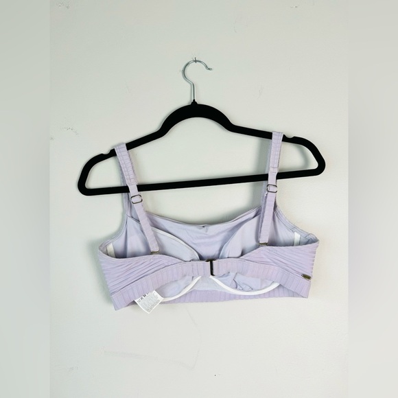 Ripcurl ribbed surf crop lavender bikini top womans medium - Picture 5 of 7